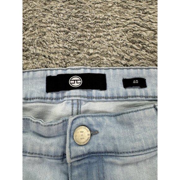 Vtg Jordan Craig Jean Shorts Mens 40 Light Wash Distressed Hip Hop Skater Denim - Picture 6 of 11